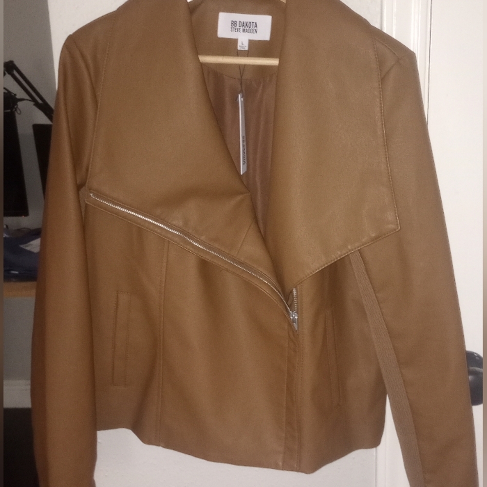 Steve Madden saddle brown suede jacket